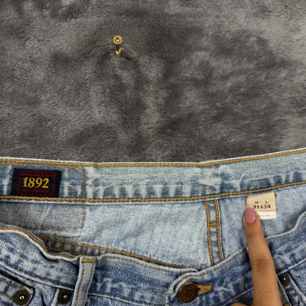 Abercrombie & Fitch Jeans Mens 31x34 Light Wash 1892 Vintage Bootcut Cotton USA